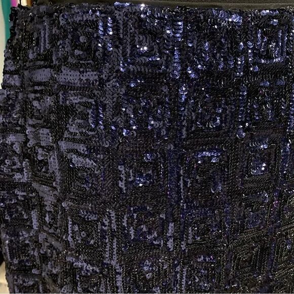 H&M blue sequin mini skirt Size 10 - Picture 6 of 7